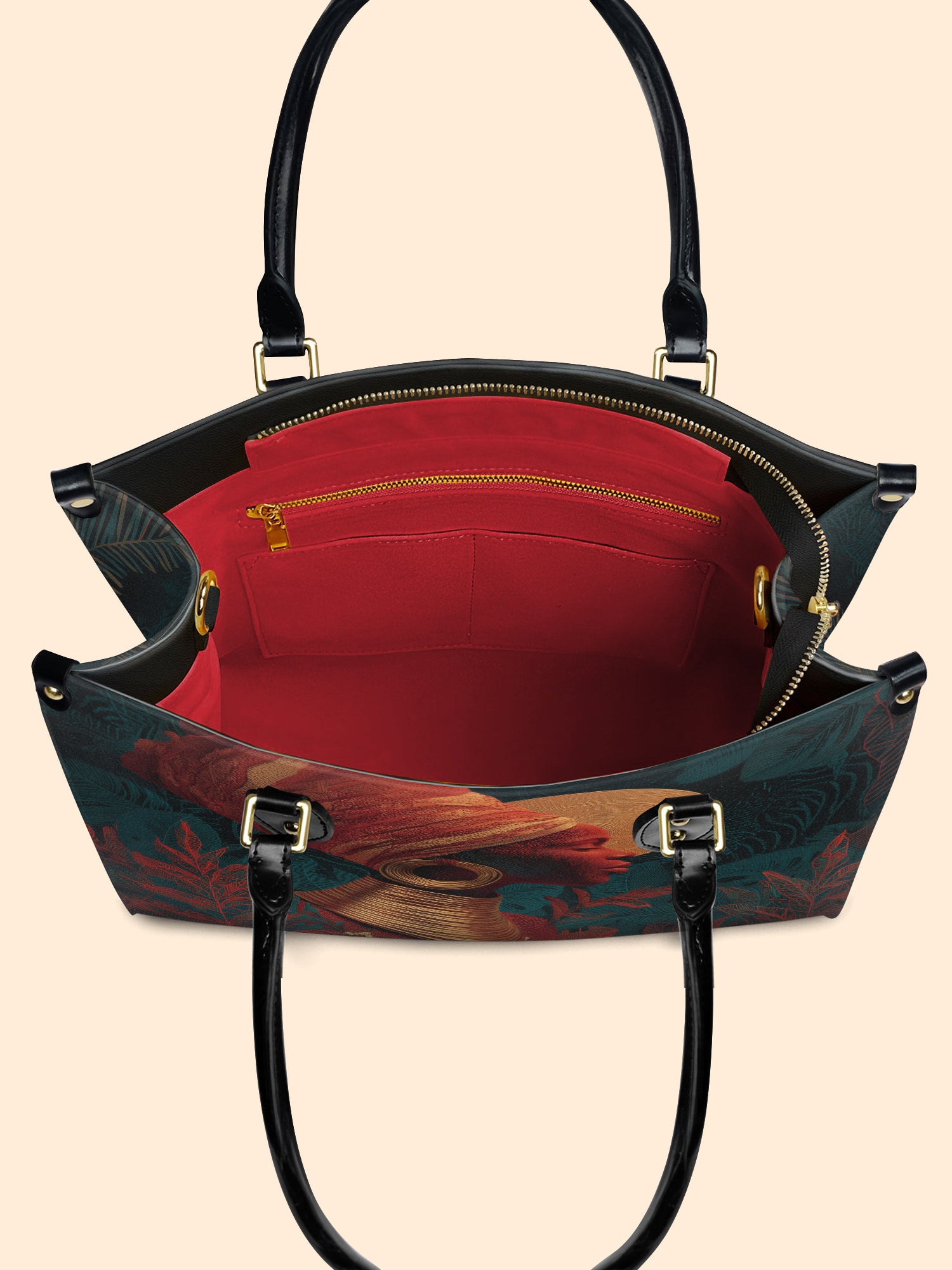 Crimson Empress Premium Leather Handbag QR0HH118