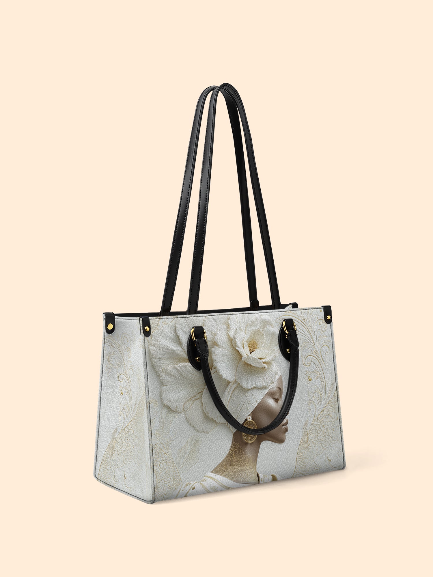 Luminous Bloom Premium Leather Handbag QR0TV121