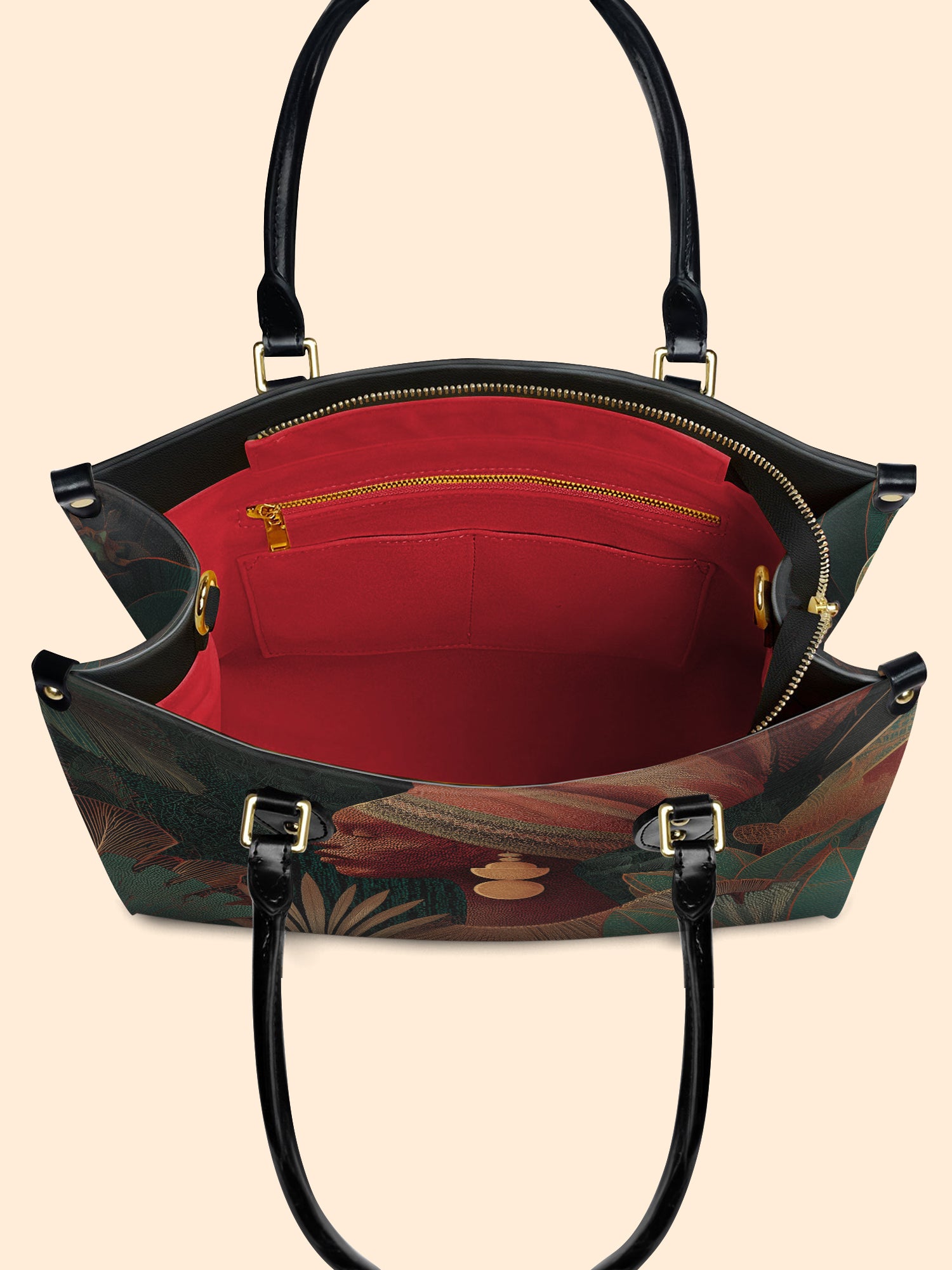 Adorned Silhouette Premium Leather Handbag QR0HH117