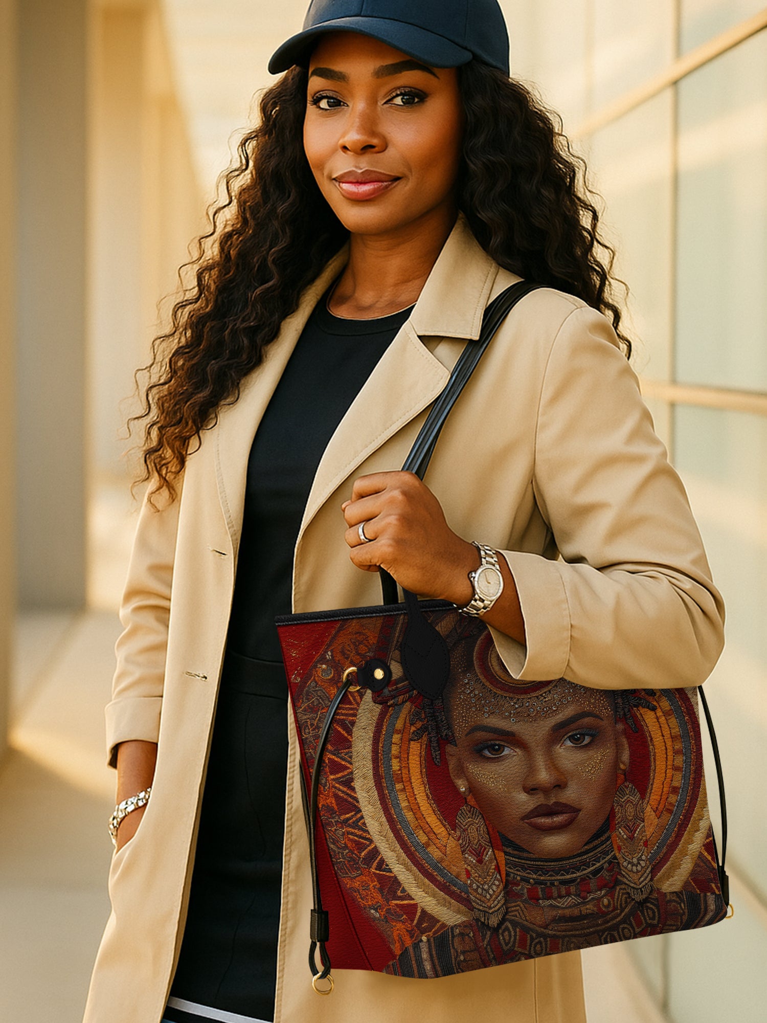 Ebony Aura Classic Shopper Tote QR0XD008