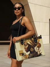 Golden Facets Premium Leather Handbag QR0TV045