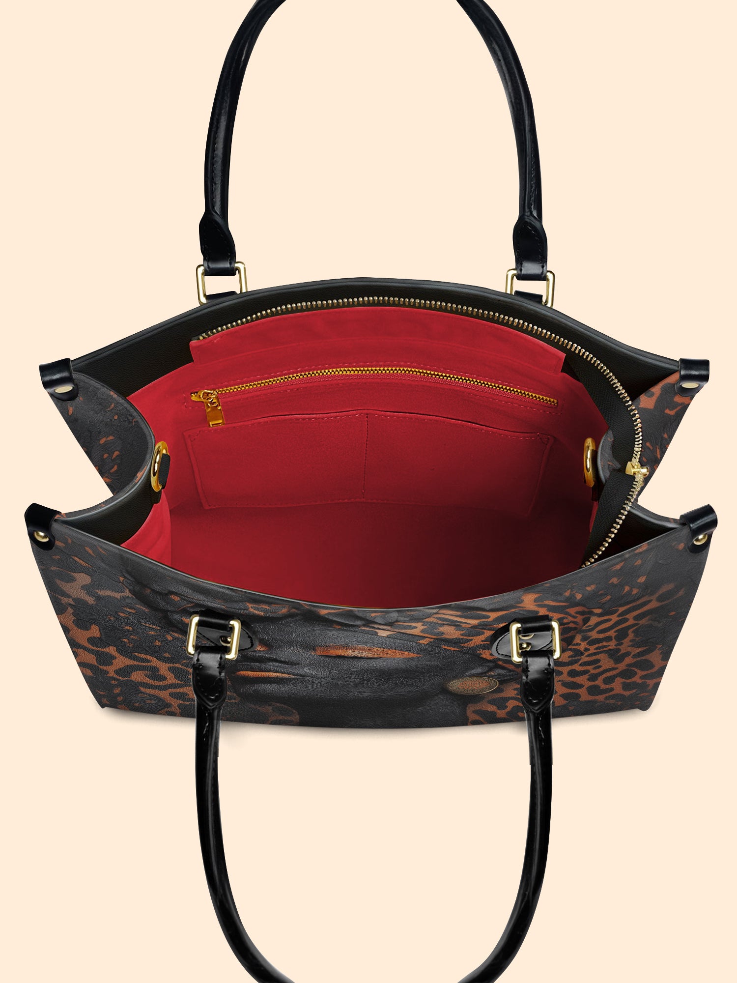 Cheetah Spirit Premium Leather Handbag QR0HH096