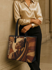 Braids & Legacy Sleek Leather Tote