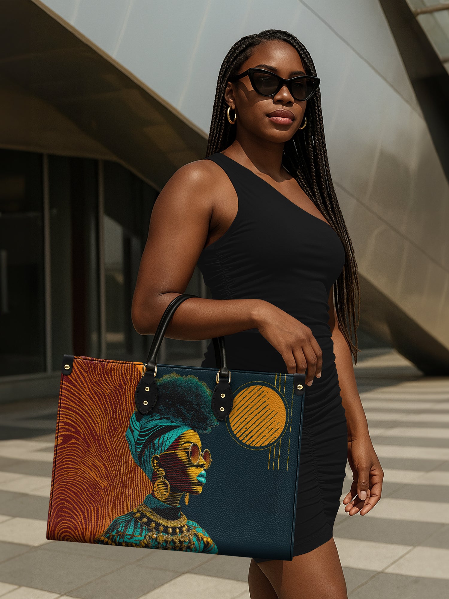 Unapologetically Black Premium Leather Handbag QR0XD125