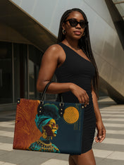 Unapologetically Black Premium Leather Handbag QR0XD125