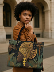 Enchanted Tropics Premium Leather Handbag QR0HH119