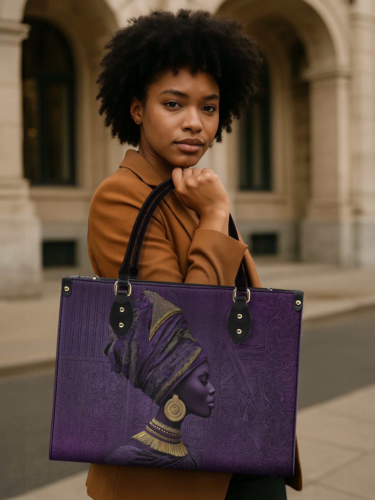 Amethyst Queen Premium Leather Handbag QR0TV170