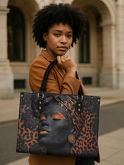 Cheetah Spirit Premium Leather Handbag QR0HH096