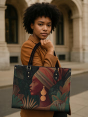 Adorned Silhouette Premium Leather Handbag QR0HH117