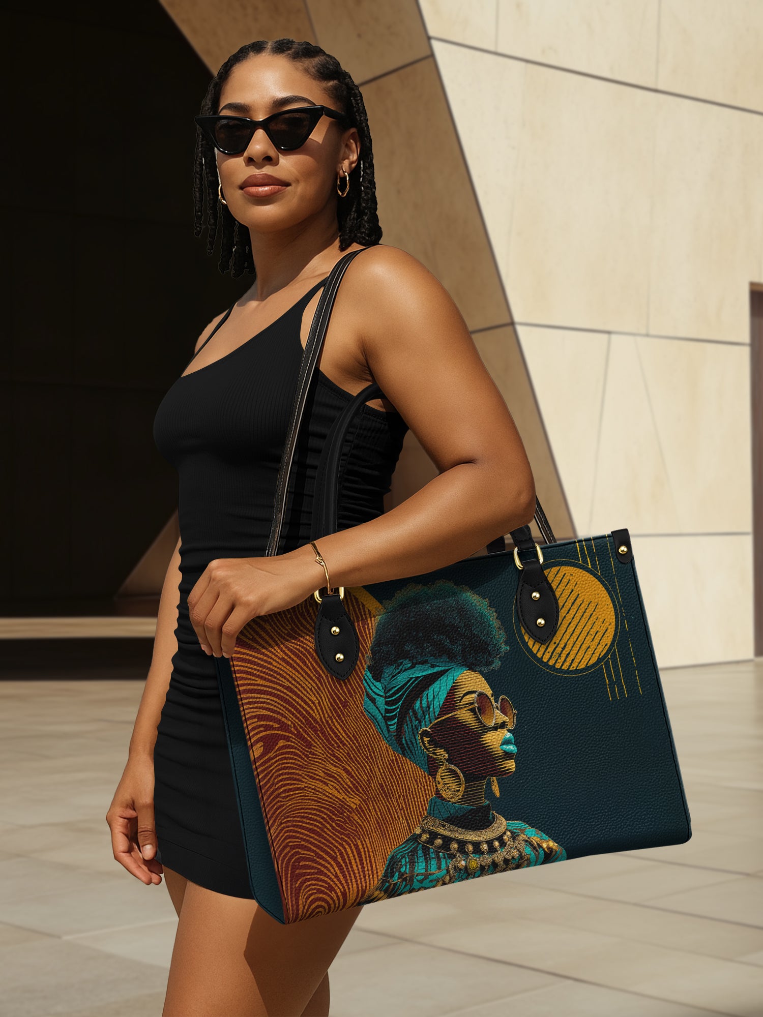 Unapologetically Black Premium Leather Handbag QR0XD125