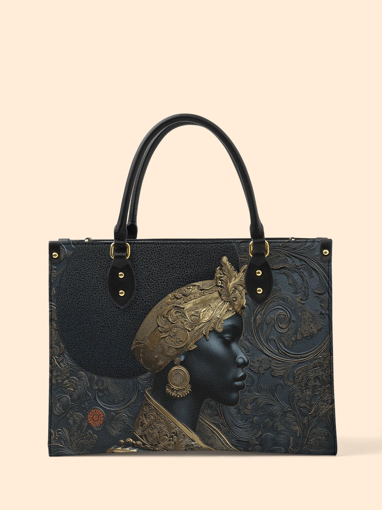 Ebony Sovereign Premium Leather Handbag QR0XD126