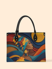 Woman in Headwrap Premium Leather Handbag QR0HH021