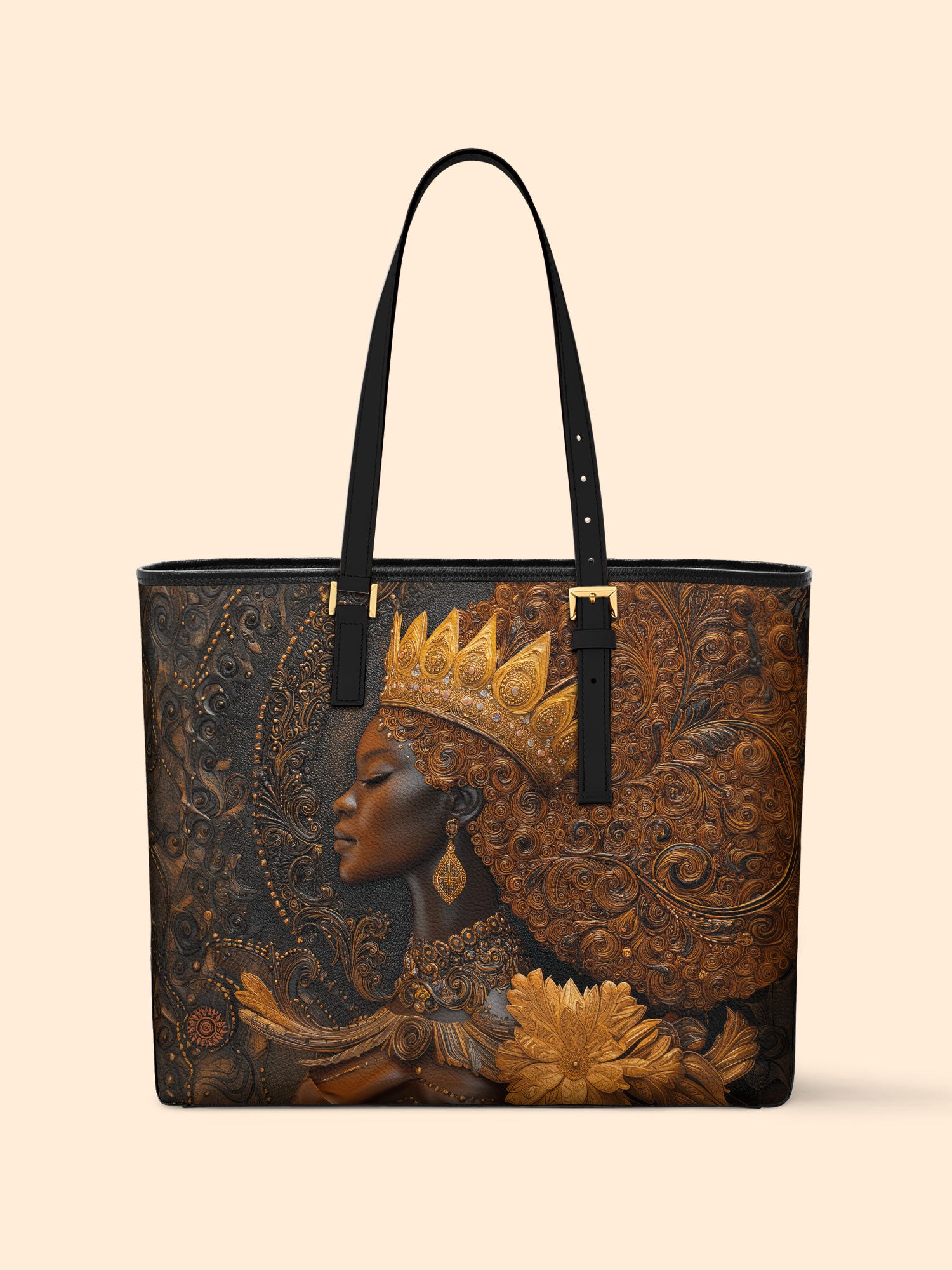 Queen Rising Sleek Leather Tote QR0XD122