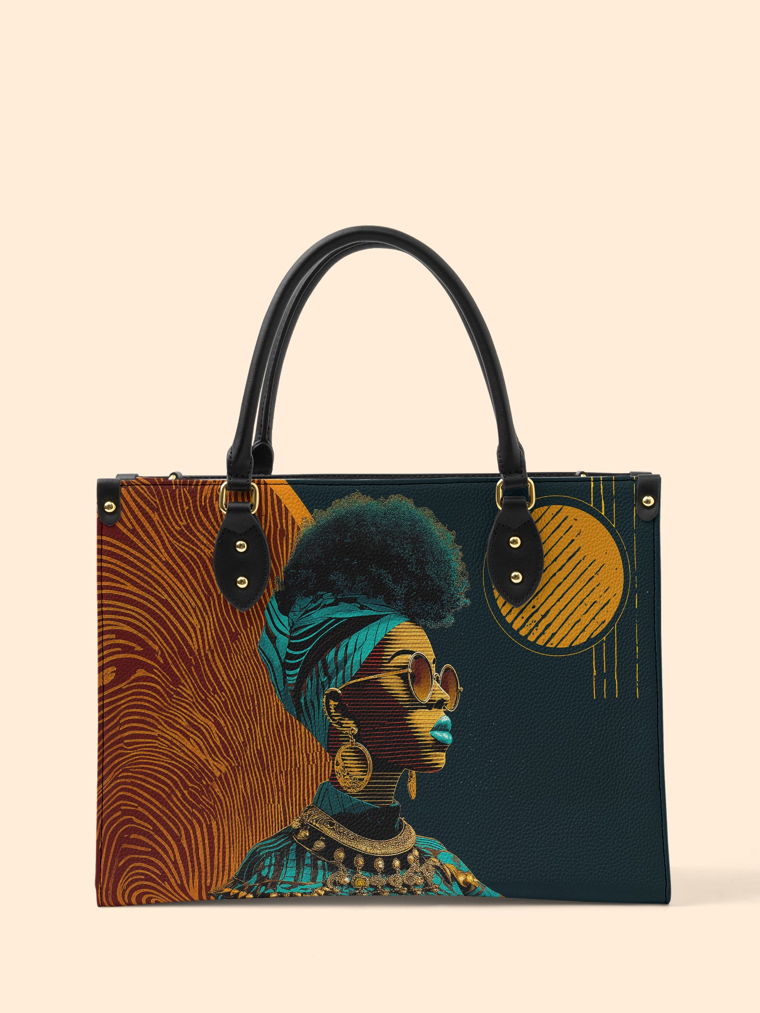 Unapologetically Black Premium Leather Handbag QR0XD125