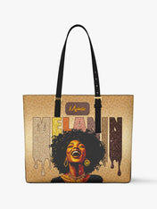 Melanin Sleek Leather Tote