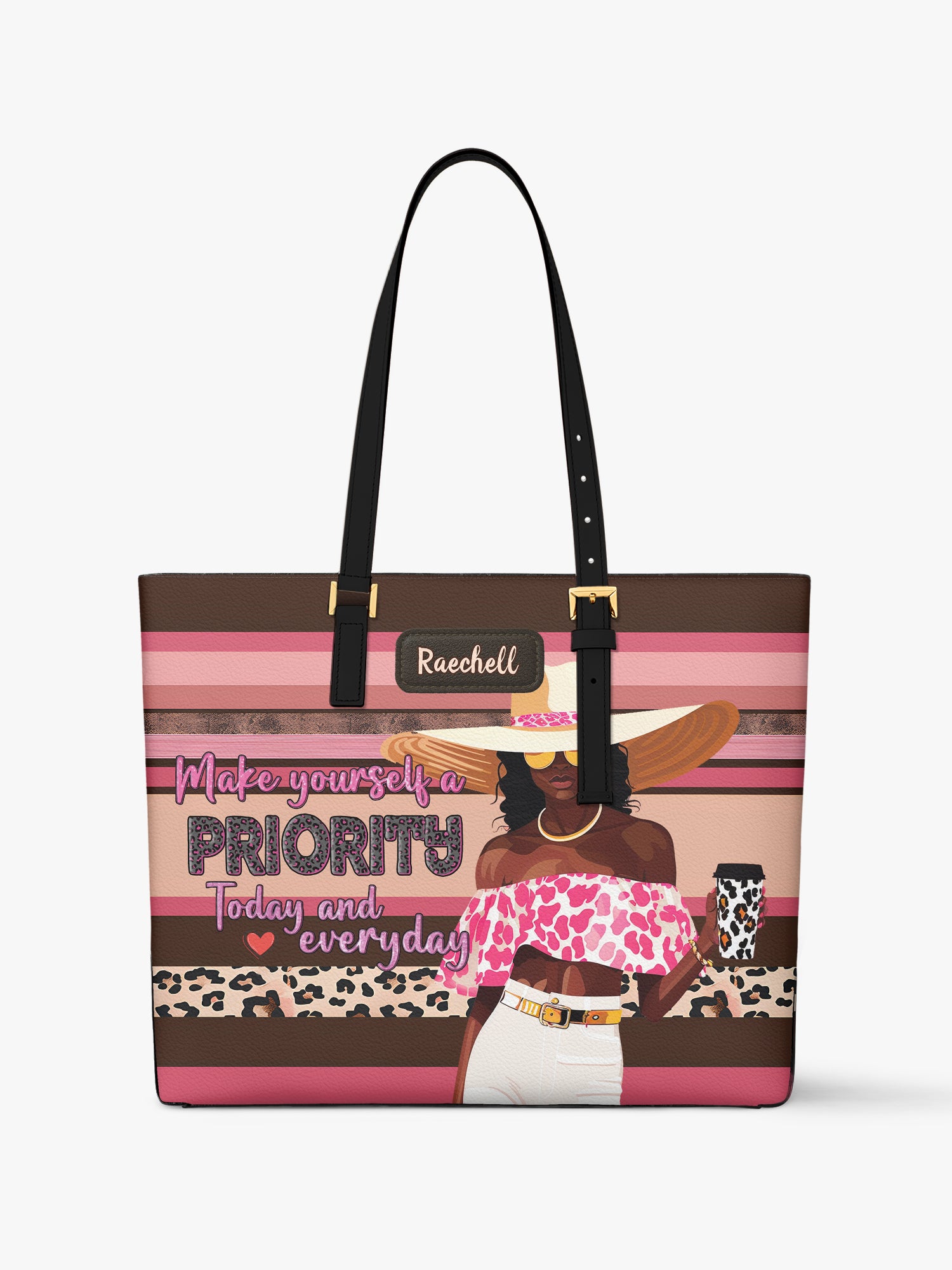 Proudly Me Sleek Leather Tote