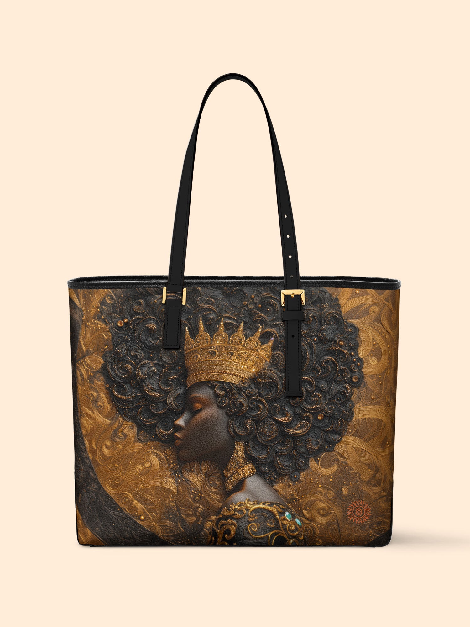 Melanin Spell Sleek Leather Tote QR0XD121