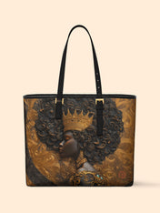 Melanin Spell Sleek Leather Tote QR0XD121