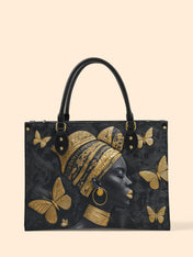 Wing Code Premium Leather Handbag QR0XD263