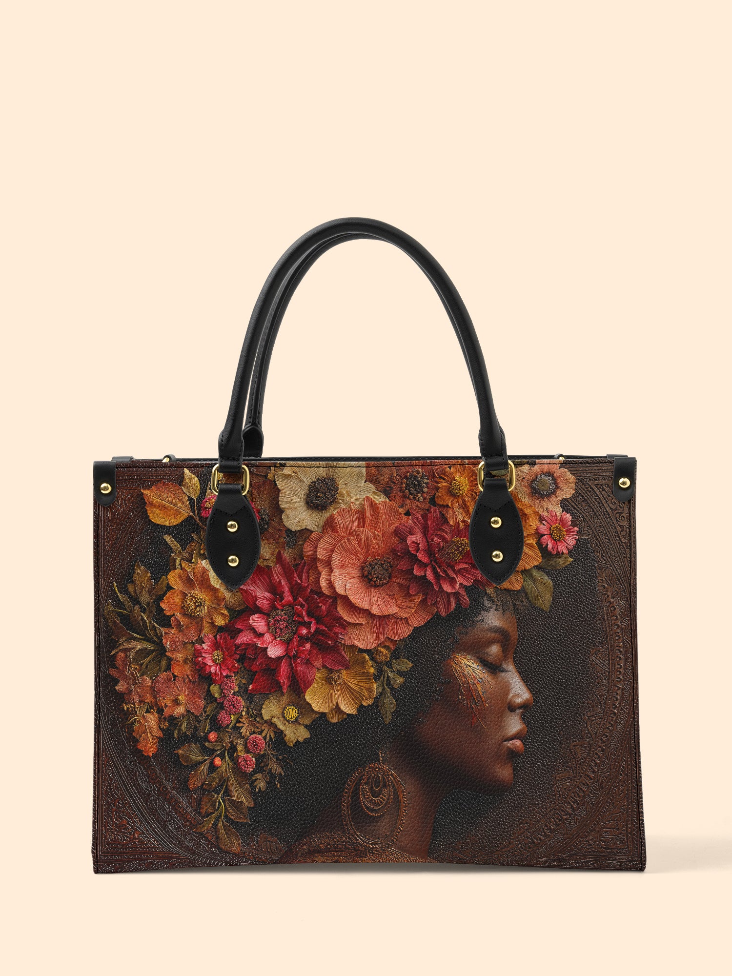 Whispering Blooms Premium Leather Handbag QR0HH048