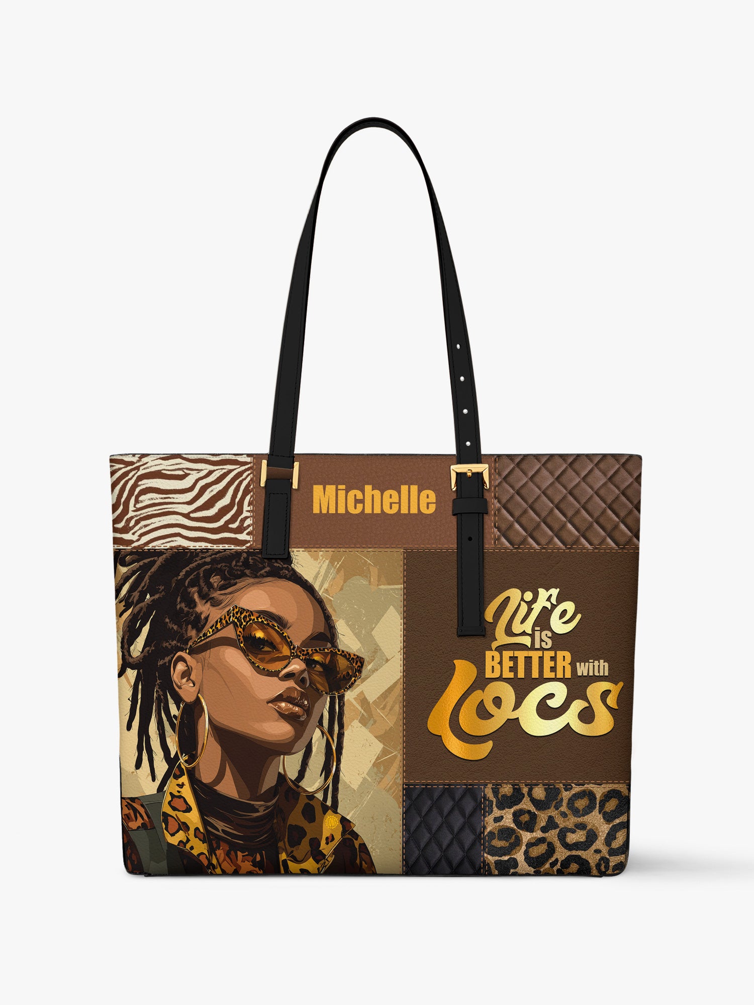 Better with Locs Sleek Leather Tote