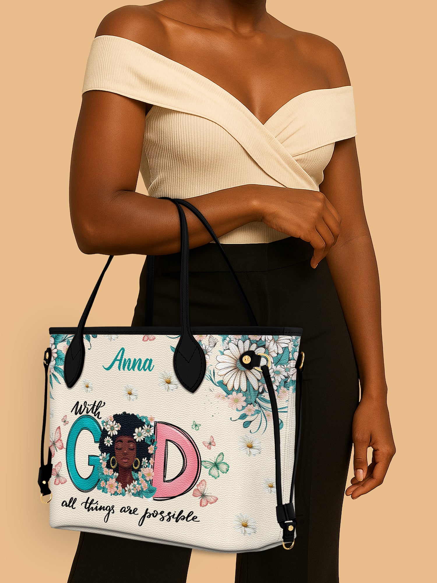 Flower Crown Serenity Classic Shopper Tote