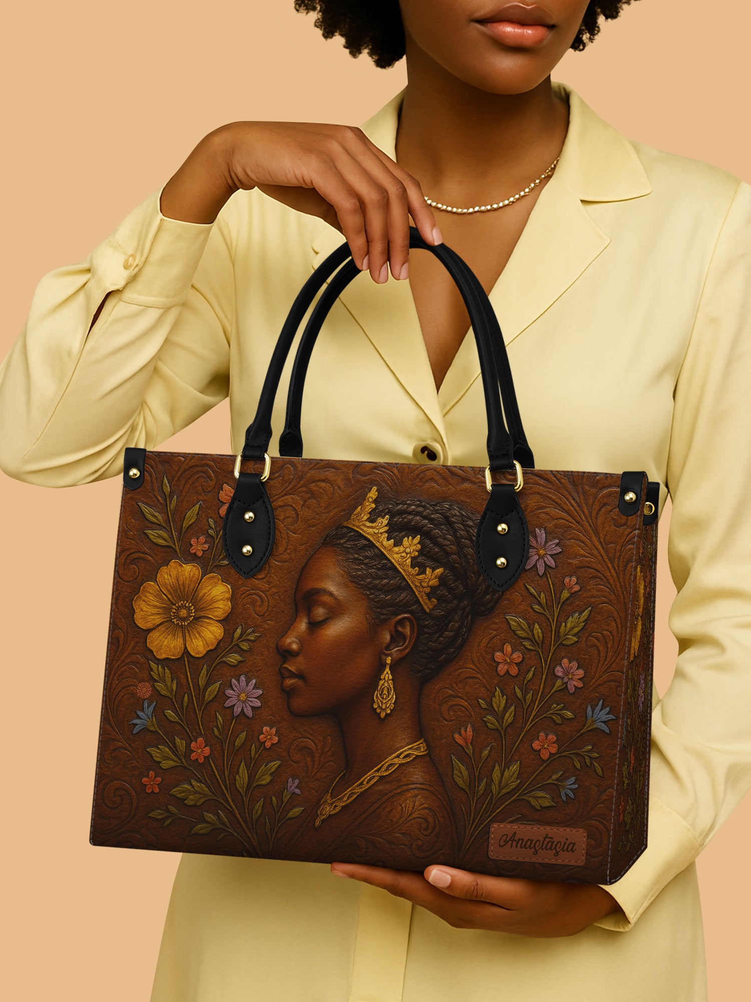 Blossoming Elegance Premium Leather Handbag