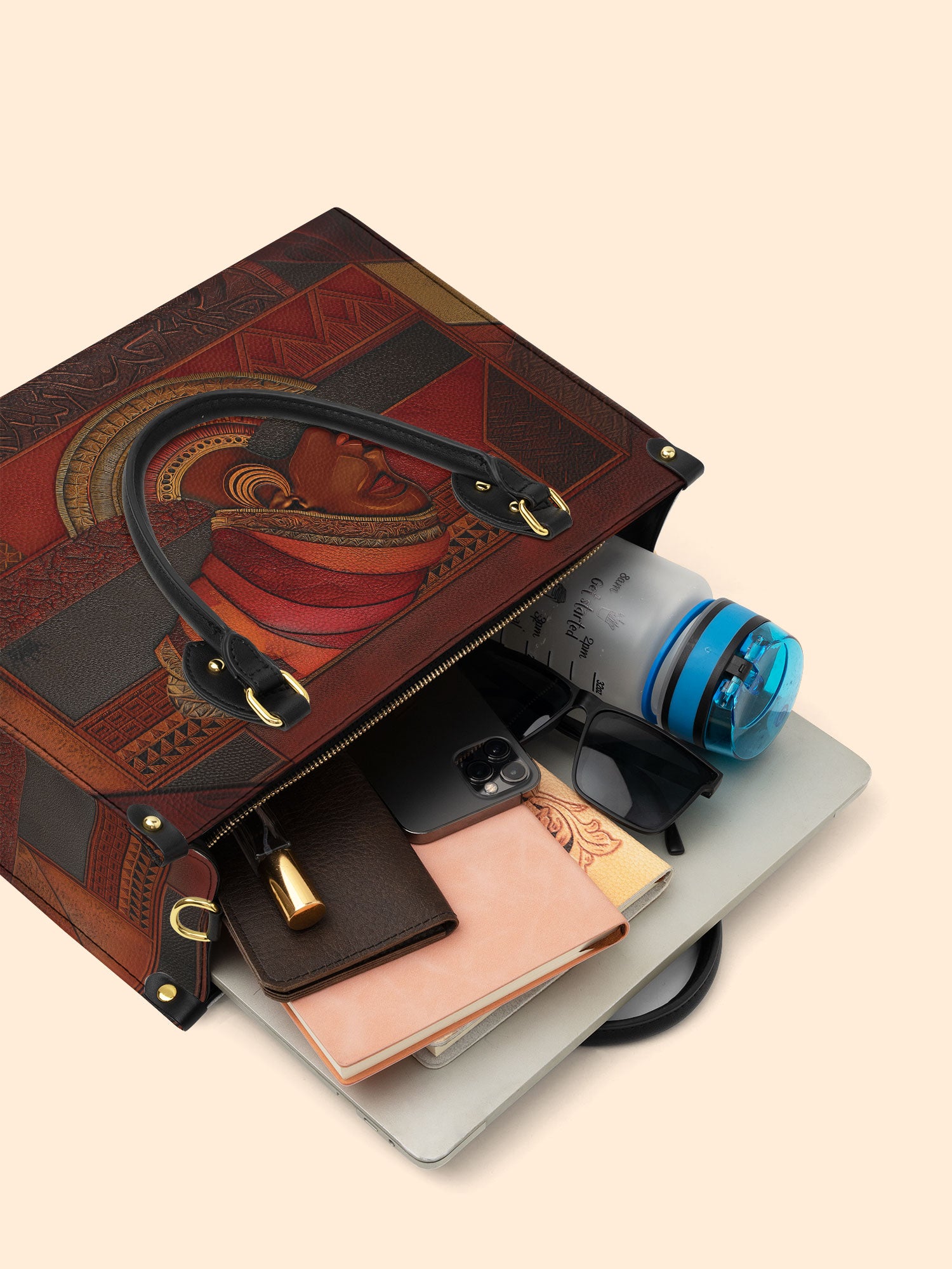 Regal Ember Premium Leather Handbag QR0XD511