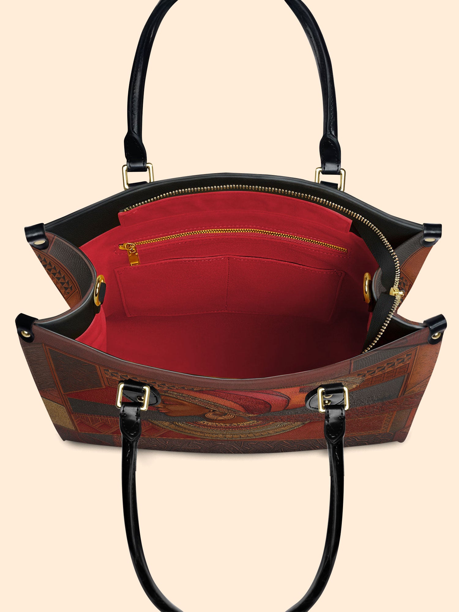 Regal Ember Premium Leather Handbag QR0XD511