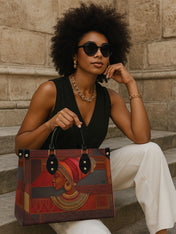 Regal Ember Premium Leather Handbag QR0XD511