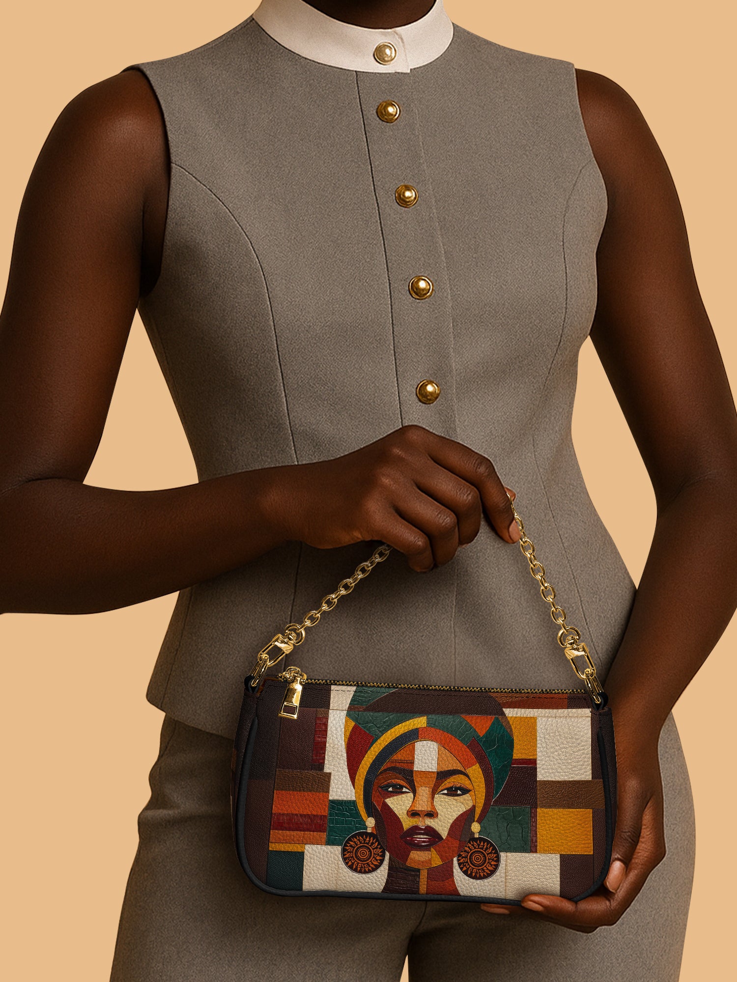 Rooted Mosaic Classic Zip Pochette QR0XD600