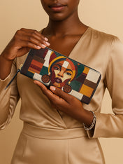 Rooted Mosaic Slimline Zippy Wallet QR0XD601