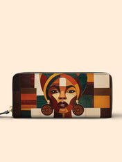 Rooted Mosaic Slimline Zippy Wallet QR0XD601