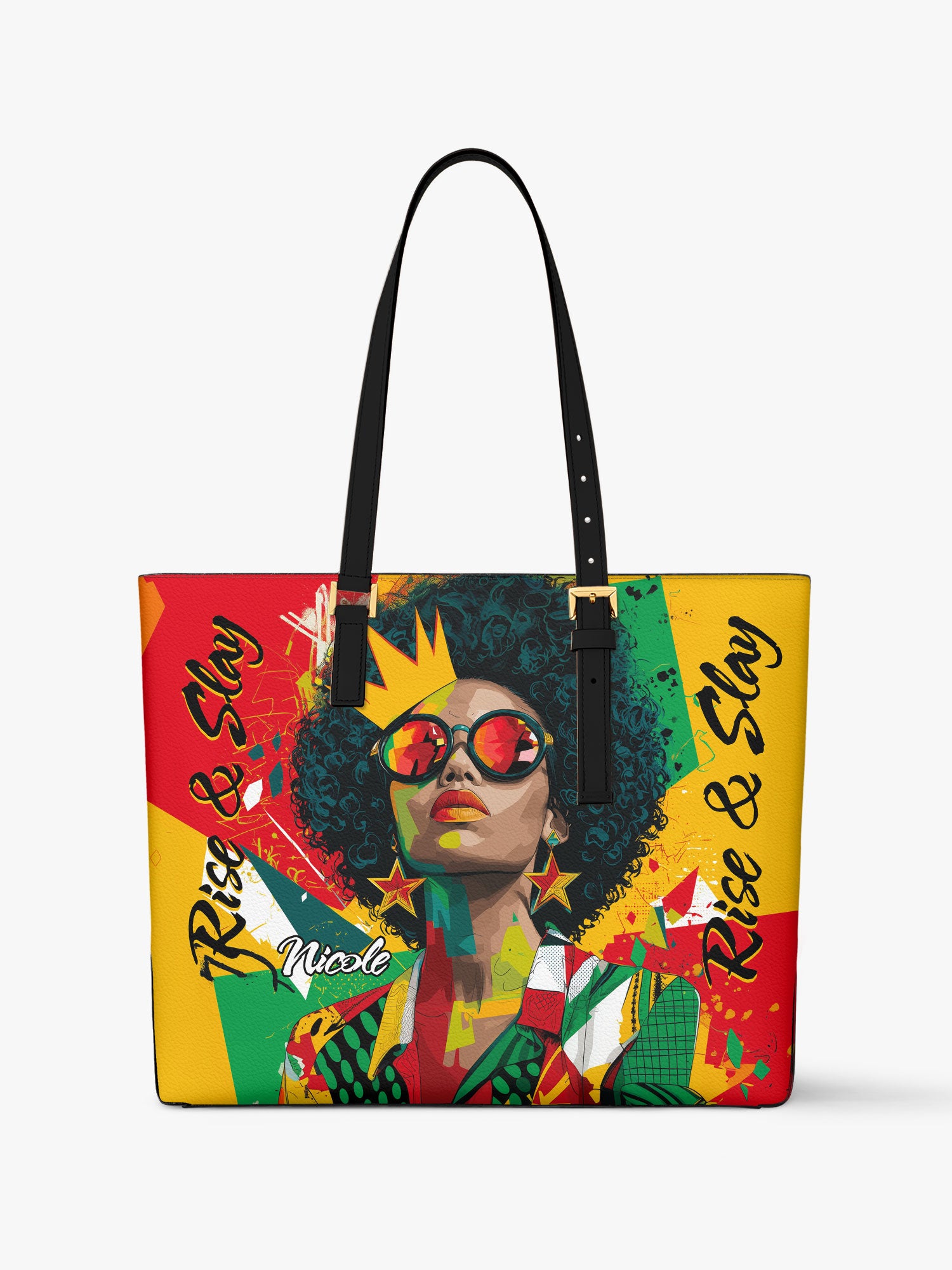 Rise And Slay Sleek Leather Tote