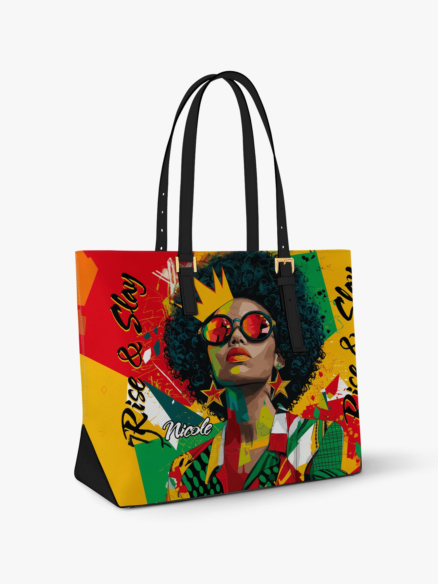 Rise And Slay Sleek Leather Tote