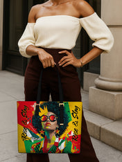 Rise And Slay Sleek Leather Tote