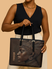 Back To Africa Sleek Leather Tote