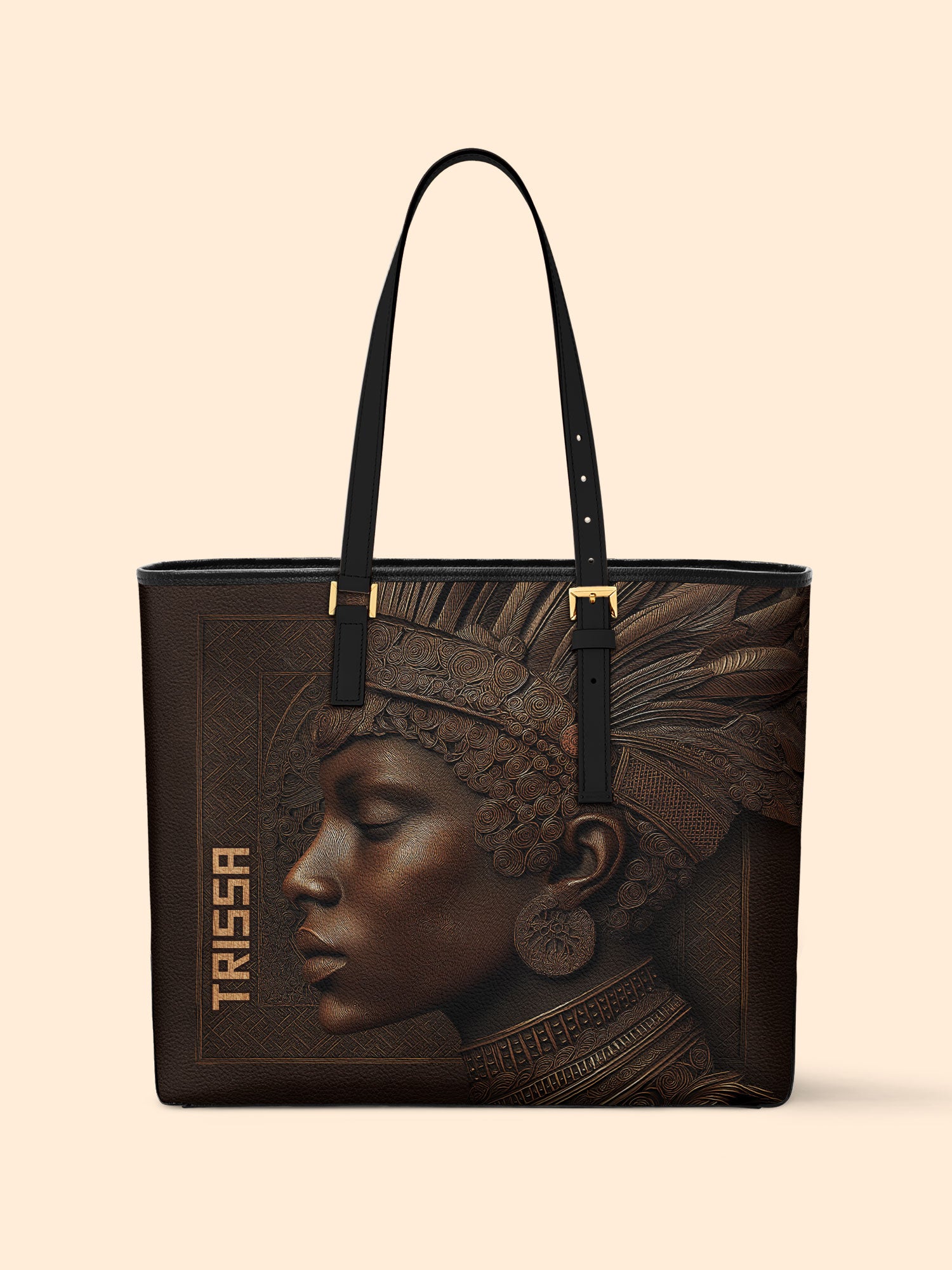 Back To Africa Sleek Leather Tote