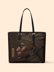Back To Africa Sleek Leather Tote