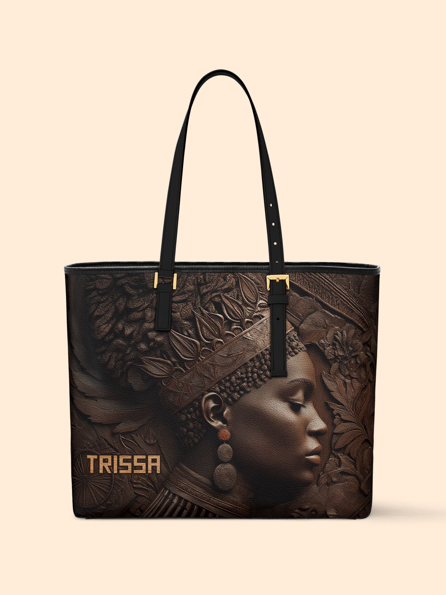 Back To Africa Sleek Leather Tote