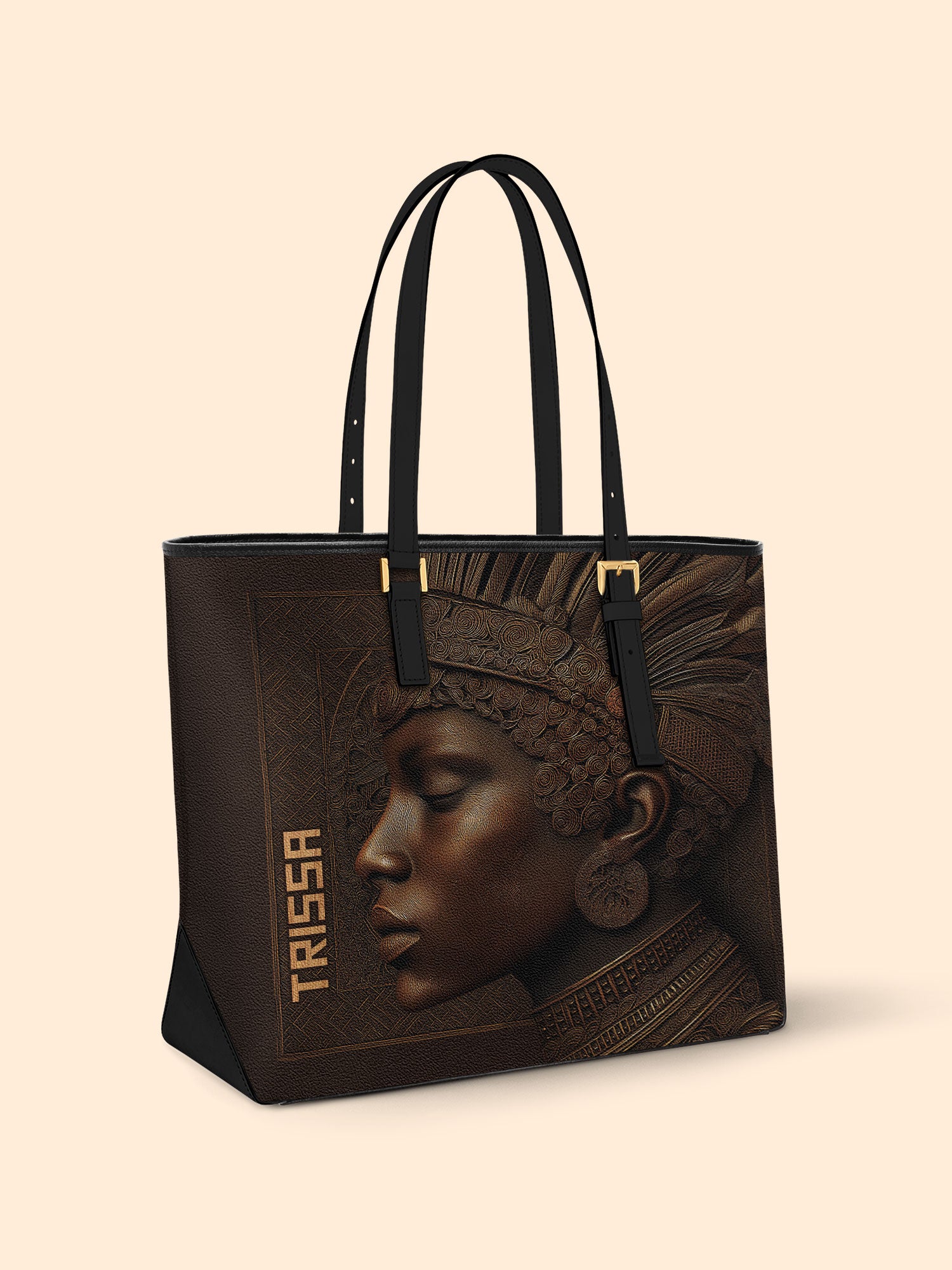 Back To Africa Sleek Leather Tote