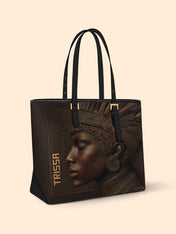Back To Africa Sleek Leather Tote