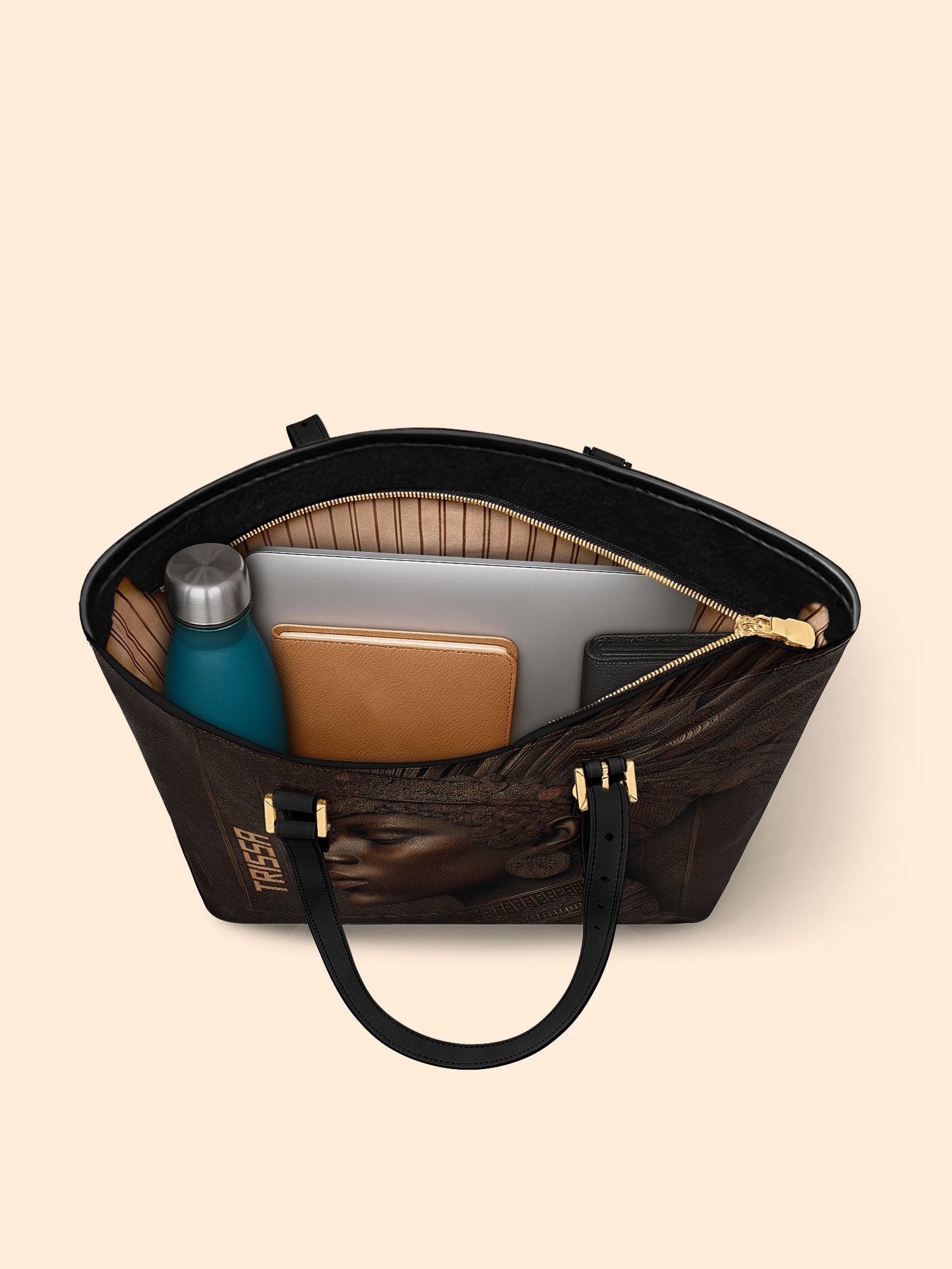 Back To Africa Sleek Leather Tote