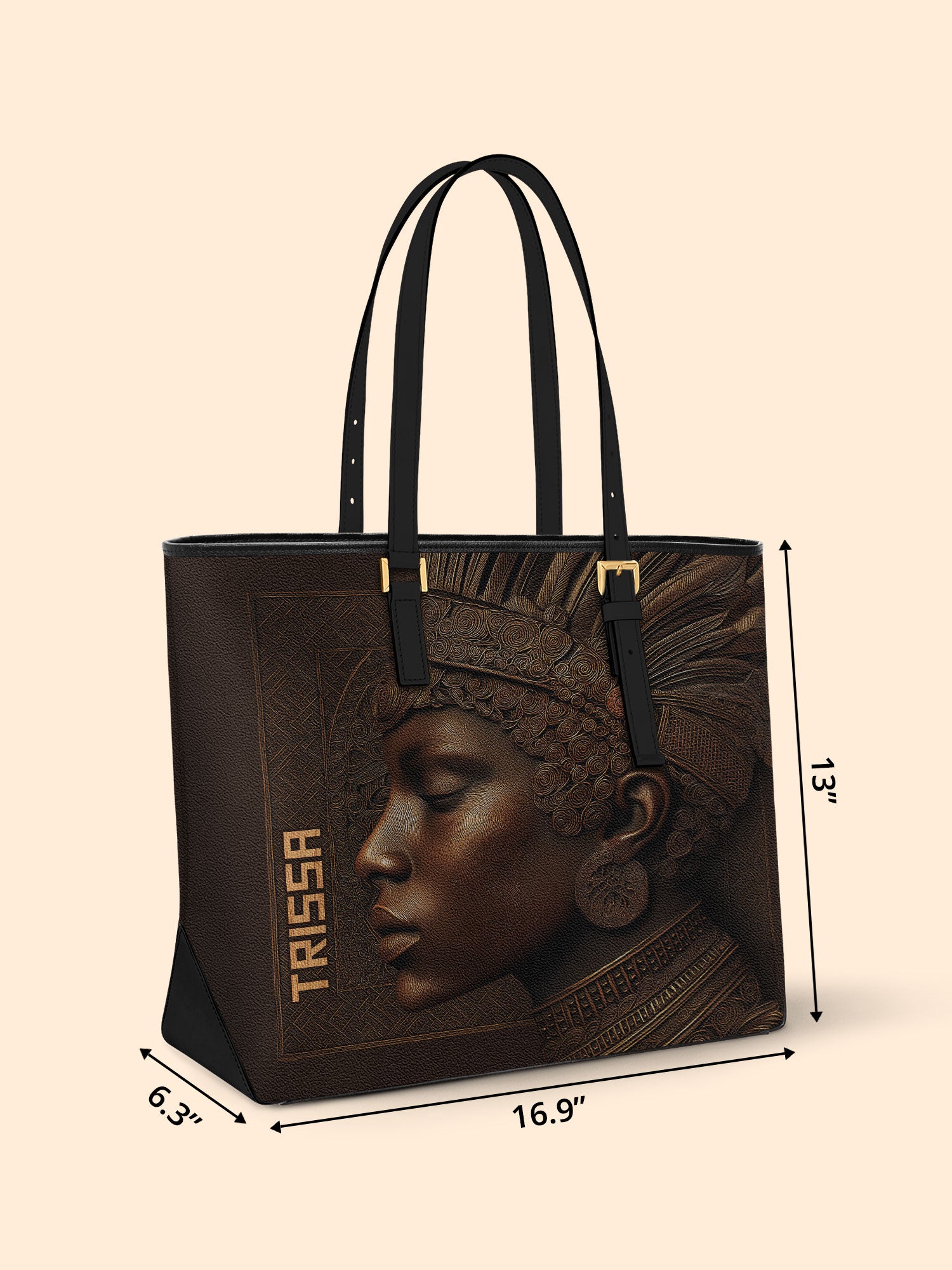 Back To Africa Sleek Leather Tote