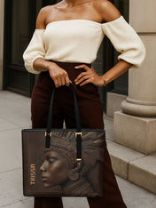 Back To Africa Sleek Leather Tote