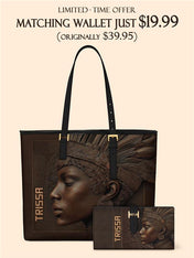 Back To Africa Queenira Sleek Leather Tote