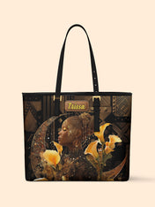 Calla Lilies Girl Sleek Leather Tote