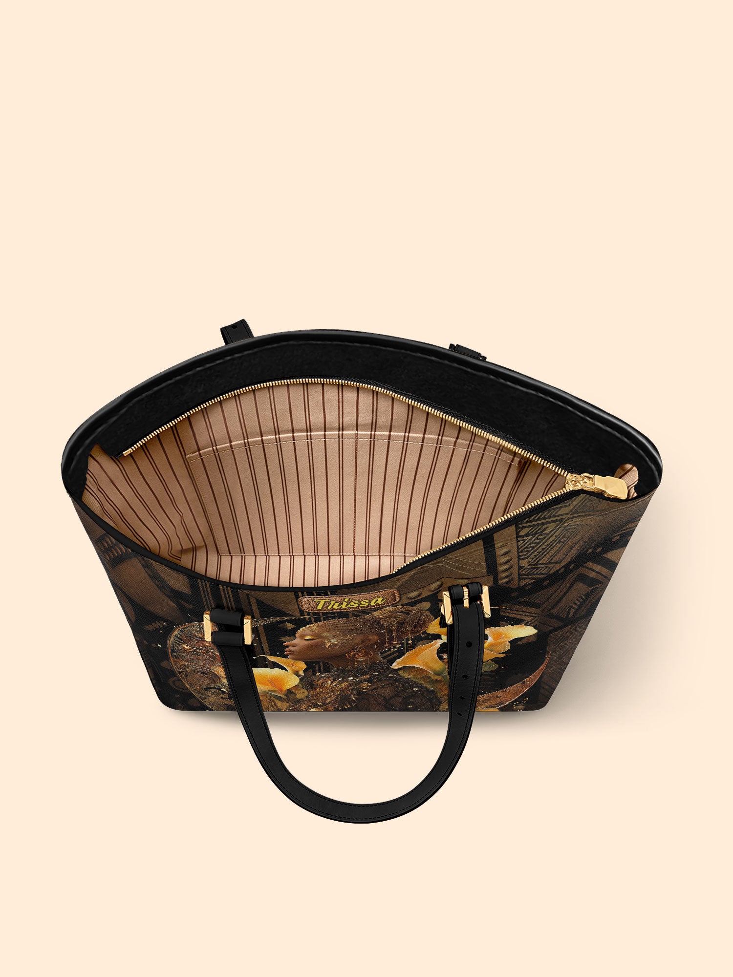 Calla Lilies Girl Sleek Leather Tote