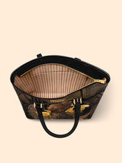 Calla Lilies Girl Sleek Leather Tote