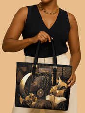 Calla Lilies Girl Sleek Leather Tote